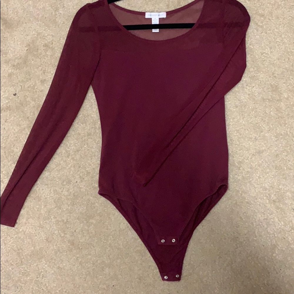 Maroon dressy bodysuit